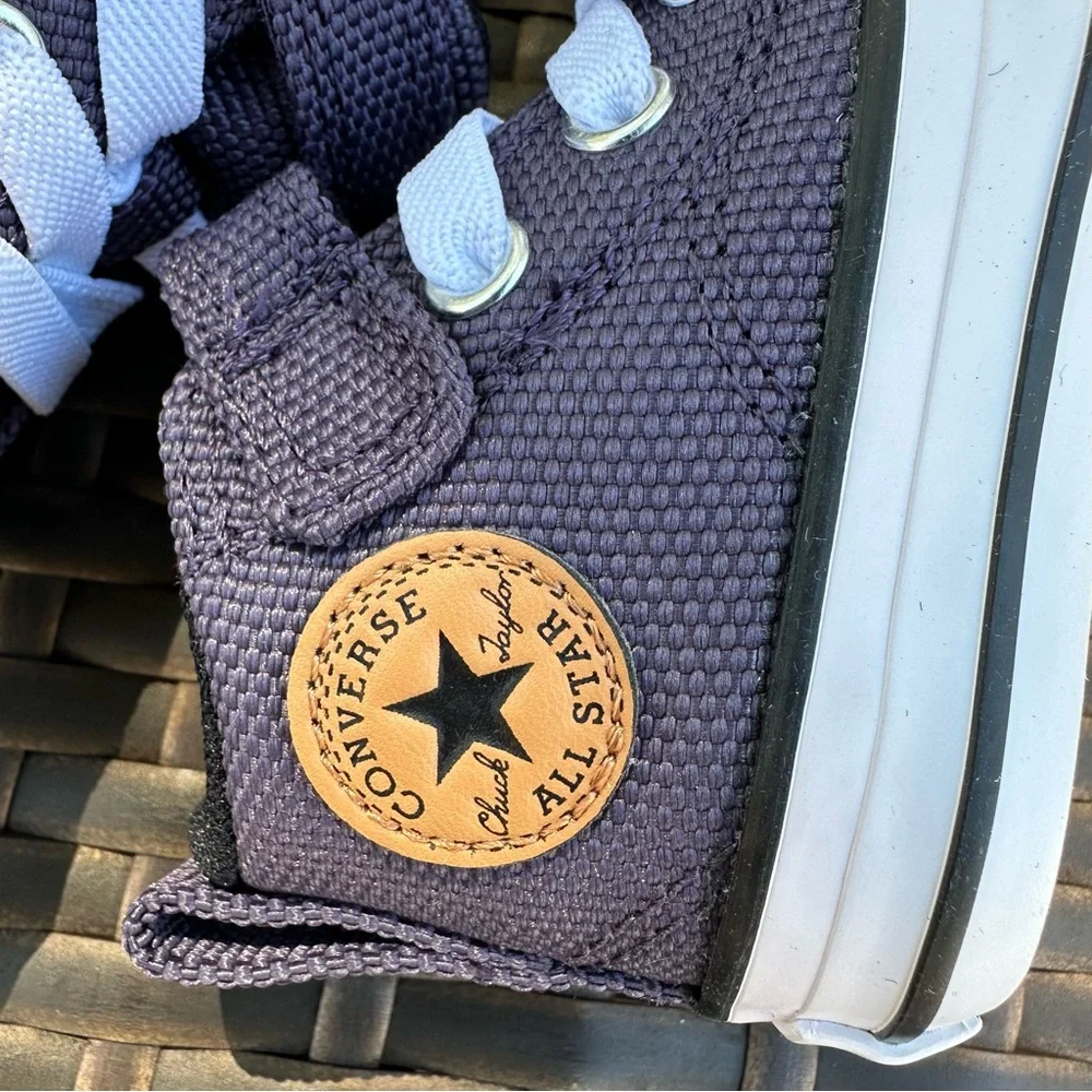 New Converse High-Top Sneakers, Malden Street 1V Mid Size 3M baby, Shadow Purple